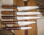 Набор 5 ножей Сталь 137 слоёв, дамаск. Ironwood, круг.